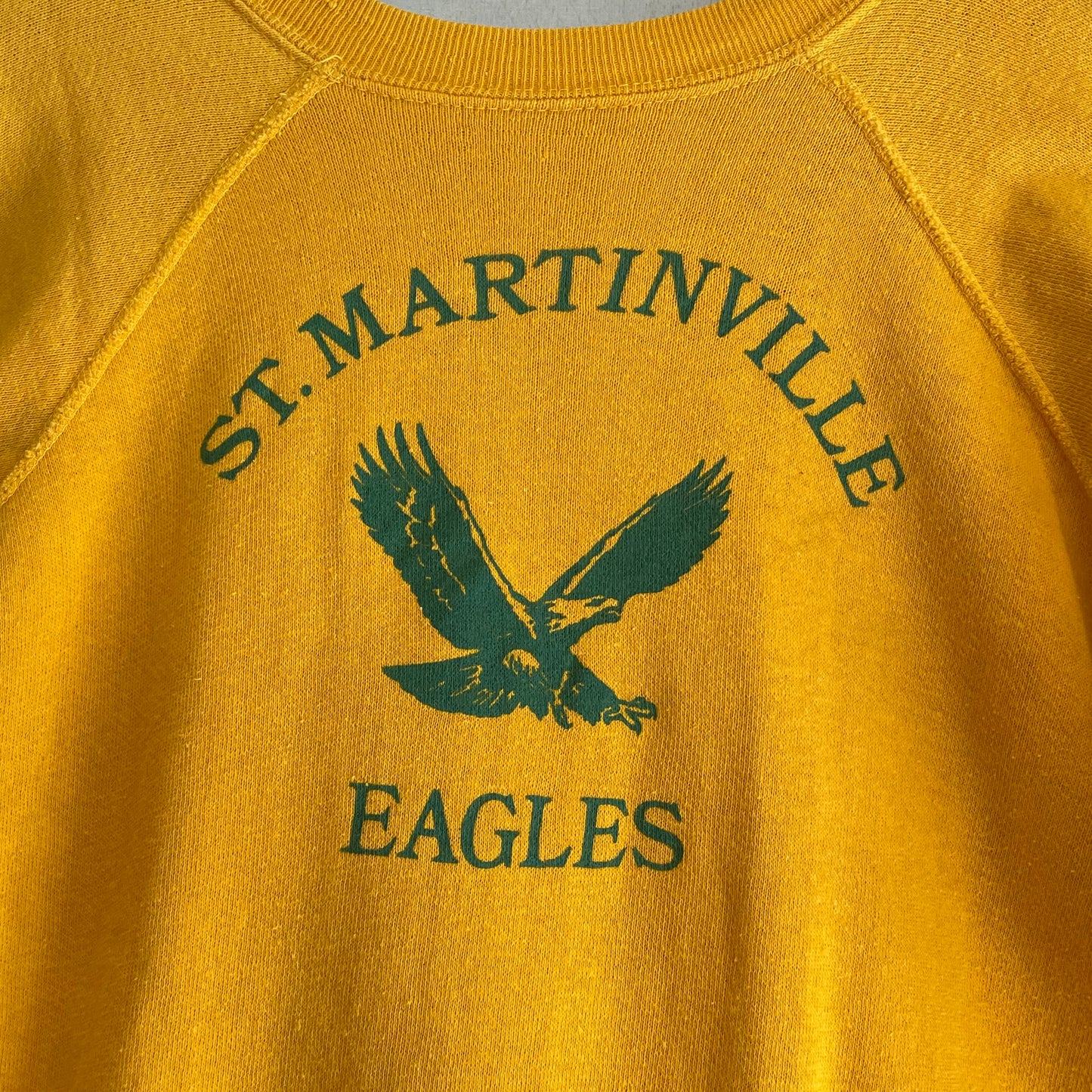 ST. MARTINVILLE EAGLES Sweatshirt Yellow Damaged