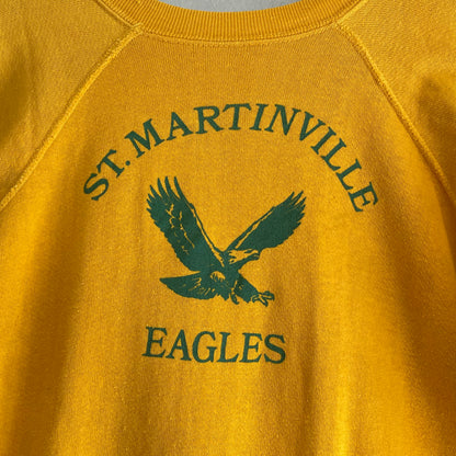 ST. MARTINVILLE EAGLES Sweatshirt Yellow Damaged