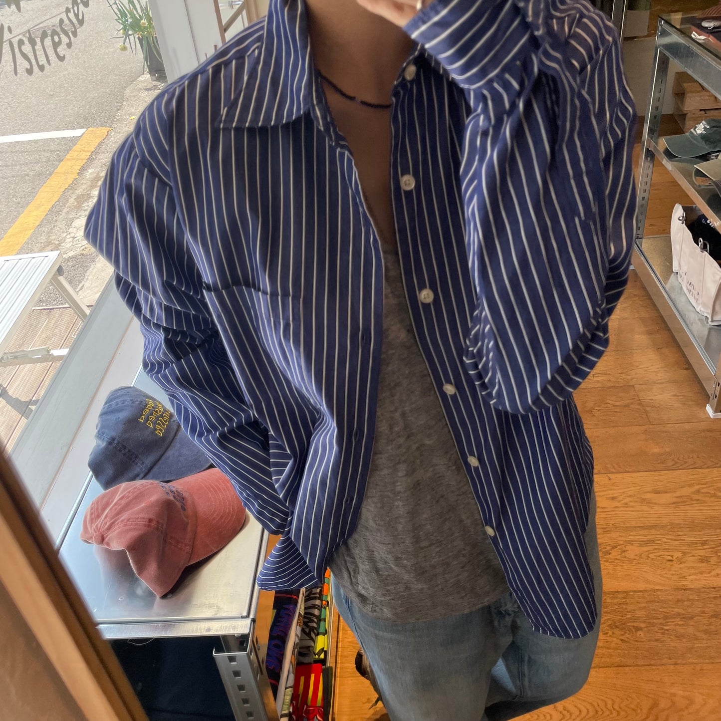 Stripe Shirt Navy/White