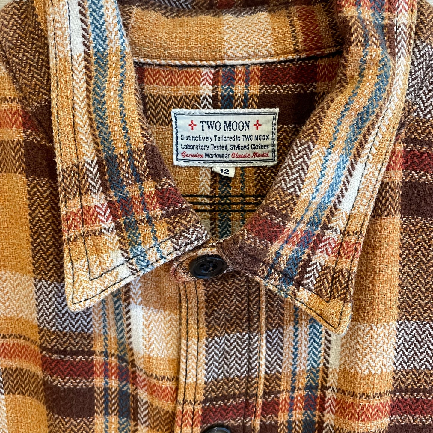 Autumn Plaid Flannel Shirt, Orange/Brown