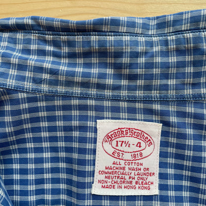 Button-Down Gingham Shirt Blue