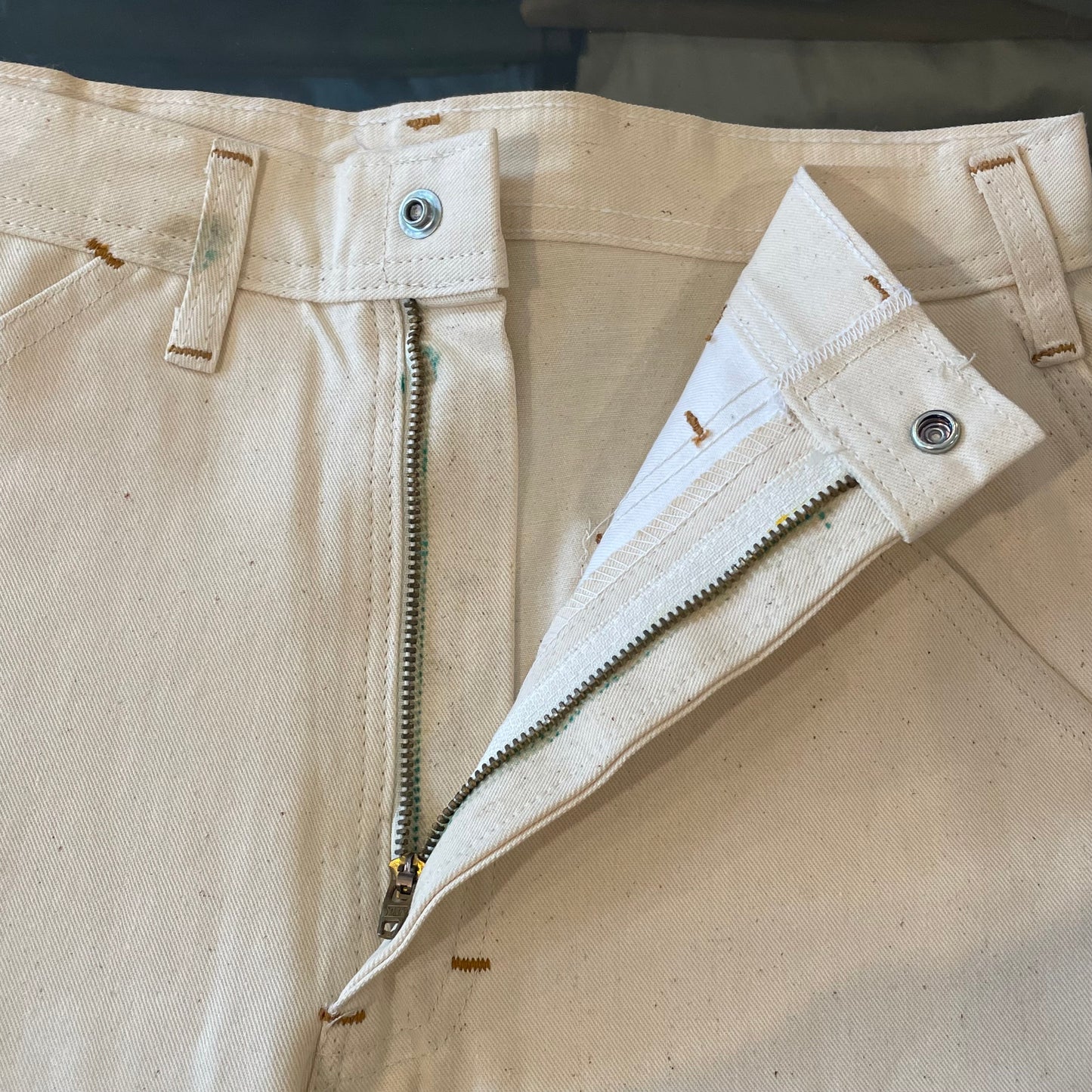 Painter Shorts White Cotton Deadstock