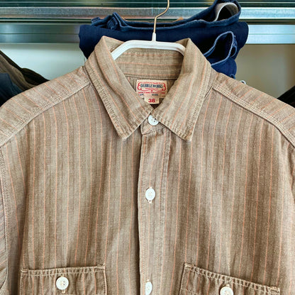 Herringbone Work Shirt Brown