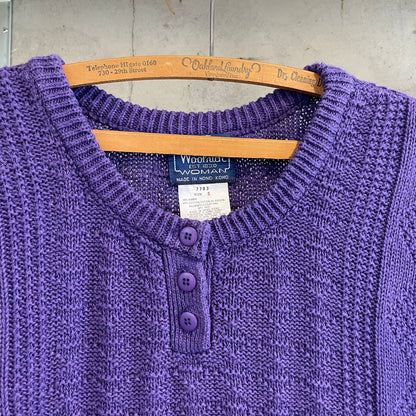 Ramie/Cotton Knit Sweater Purple