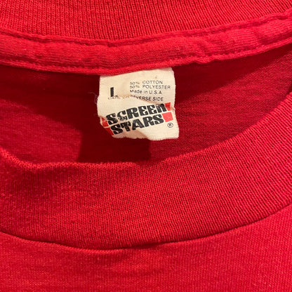 New York Music Single-Stitch T-Shirt Red