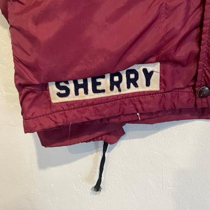 Y-Teen Jacket Sherry Maroon Patched Nylon