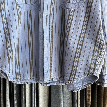 Stripe Shirt Blue Cotton