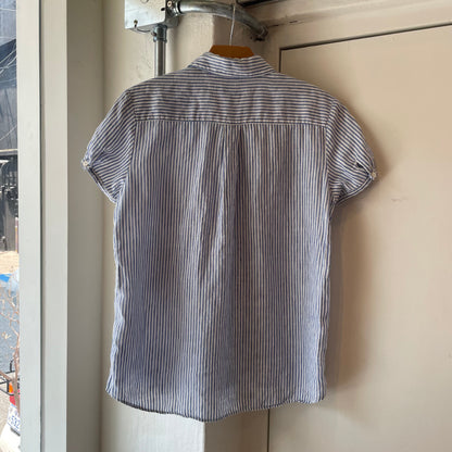 Stripe Linen Shirt Blue
