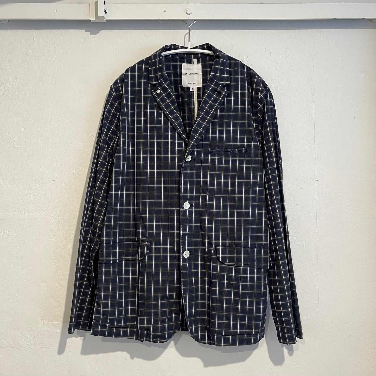 Navy Check Tailored Blazer