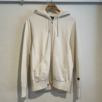 Full Zip Pocket Hoodie Cream Waldes Zip