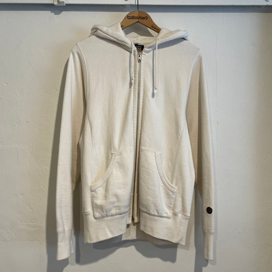 Full Zip Pocket Hoodie Cream Waldes Zip