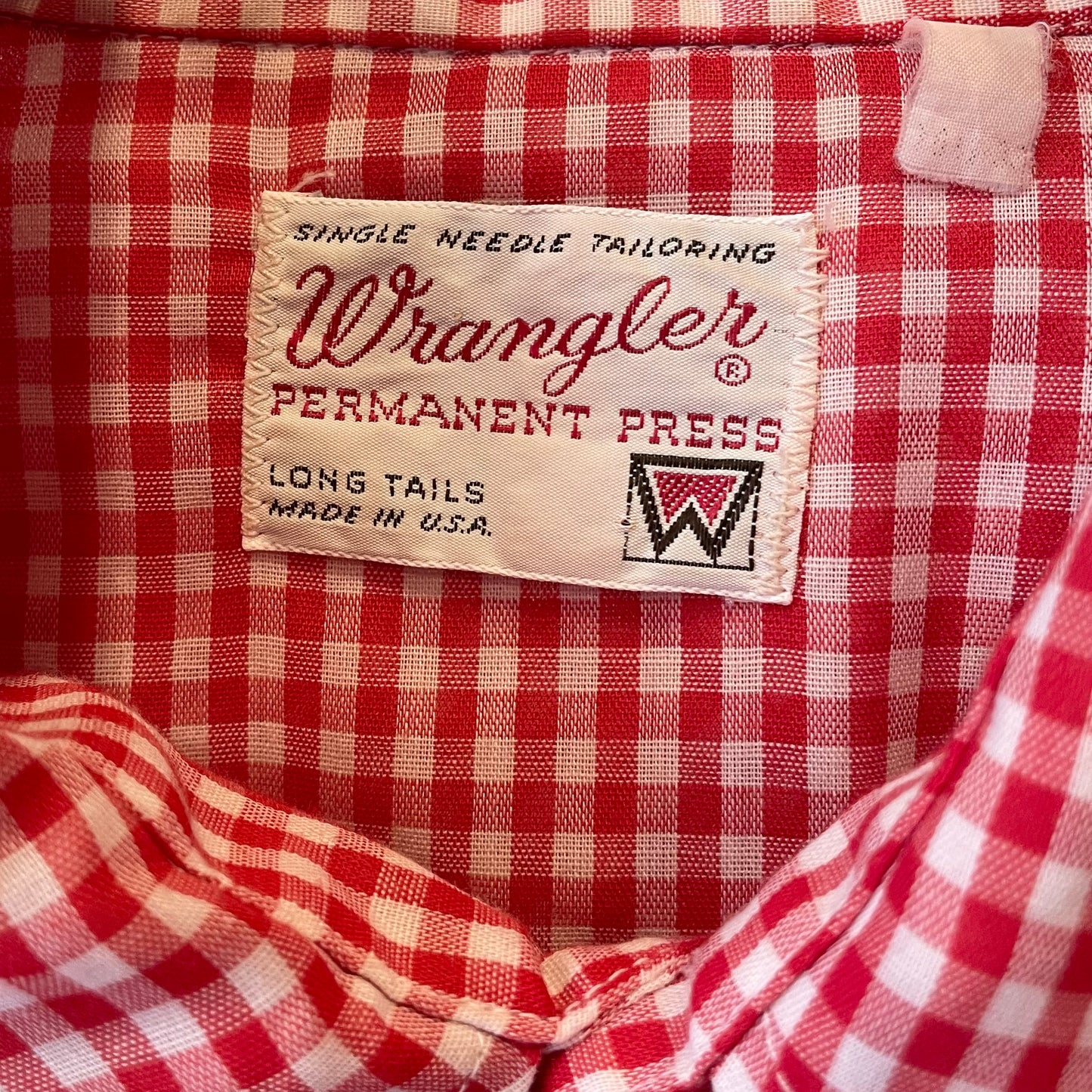 Long Tails Western Shirt Red Gingham