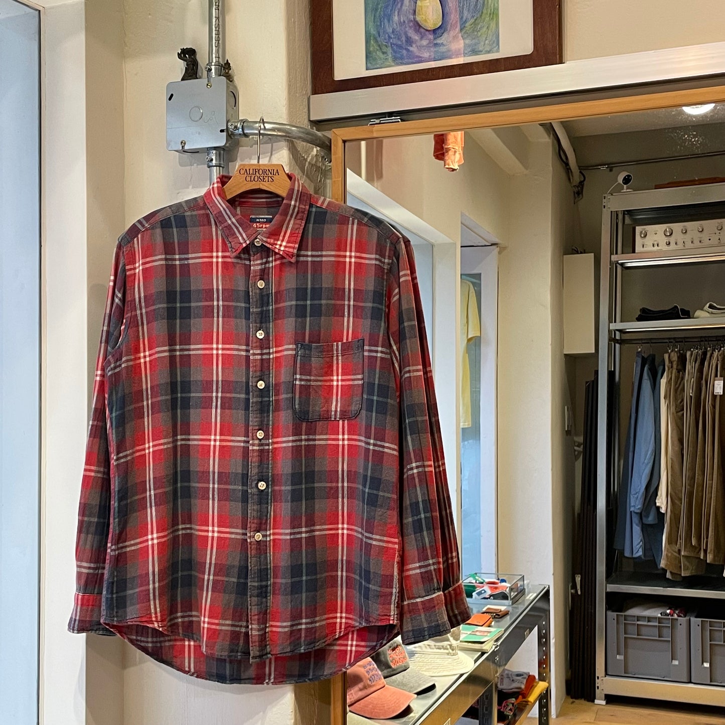Plaid Check Shirt Red
