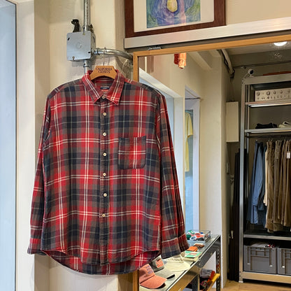 Plaid Check Shirt Red