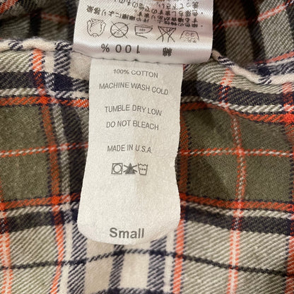 Green Red Plaid Flannel Shirt
