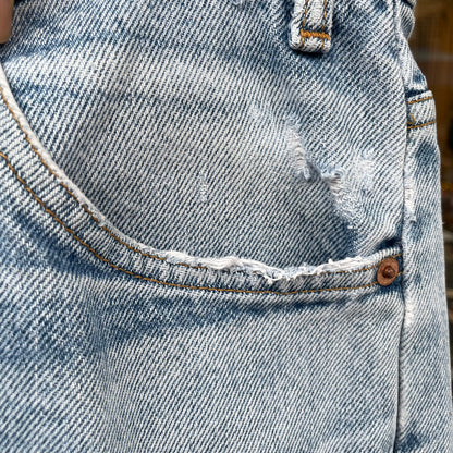 Faded Denim Straight Blue