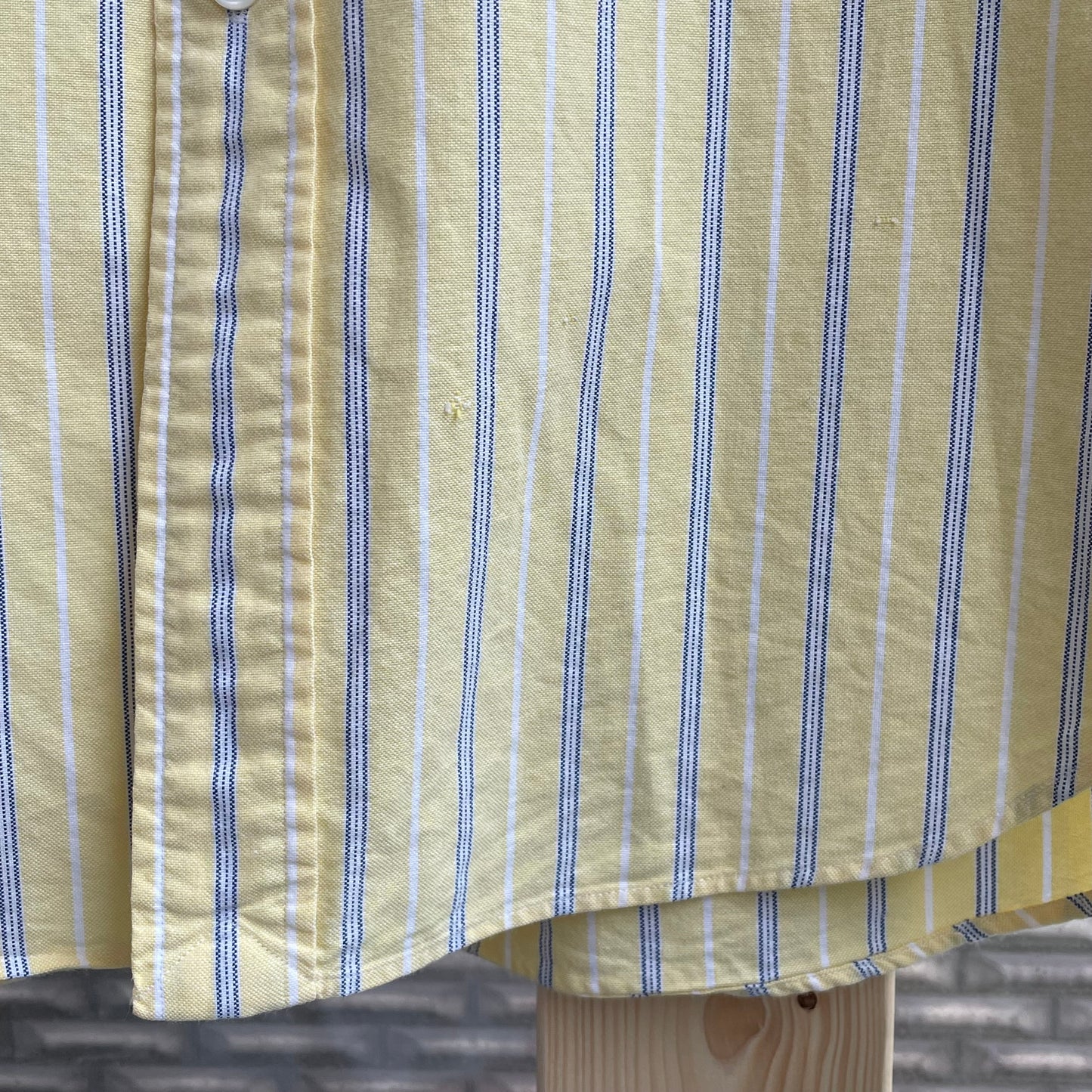 Stripe Shirt Short Sleeve Yellow