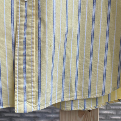 Stripe Shirt Short Sleeve Yellow