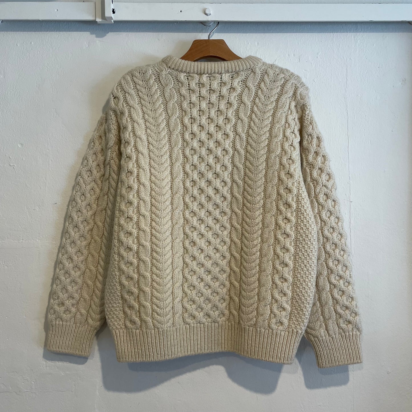 Fisherman Knit Sweater Ivory