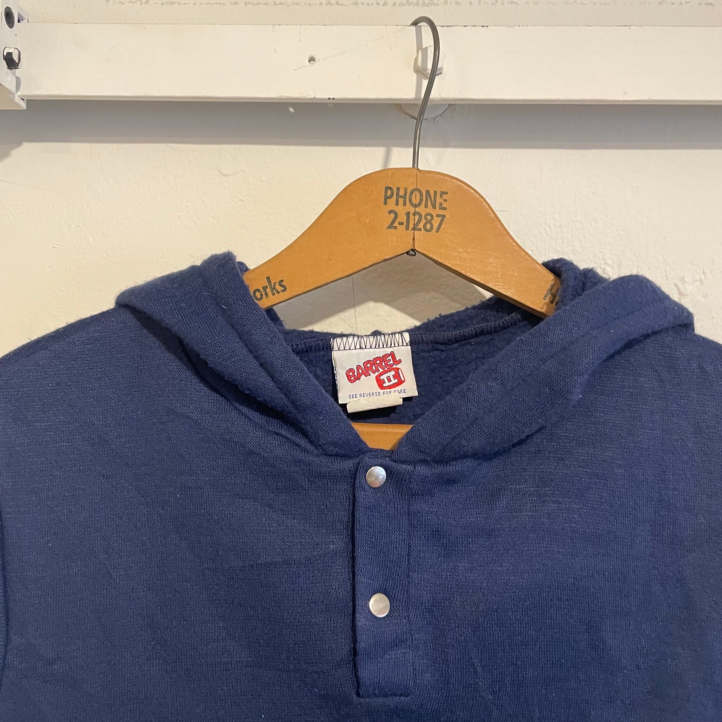 Hooded Vest Sweatshirt Navy