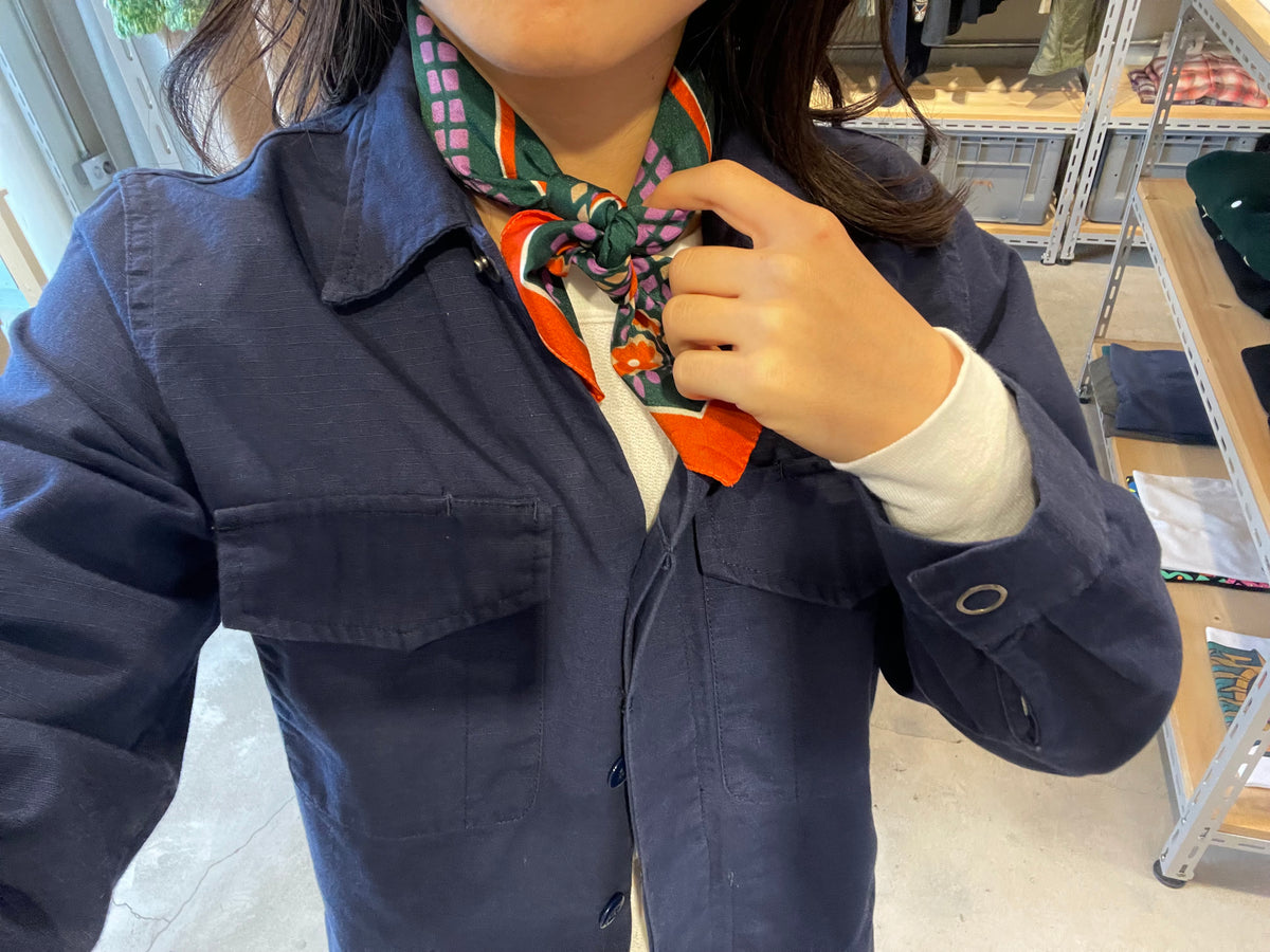 Patch Pocket Shirt Jacket Navy