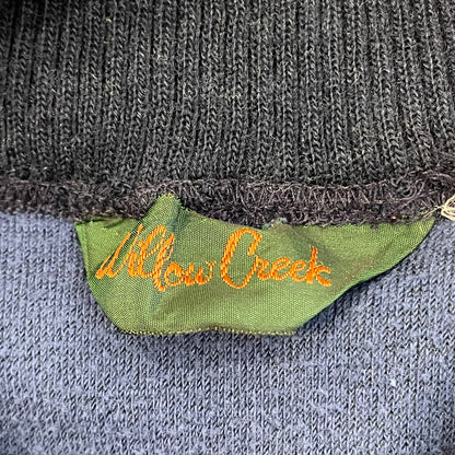 Velour V-neck Lined Rib Pullover Navy