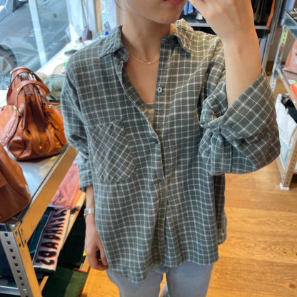 Grandfather Shirt Green Check