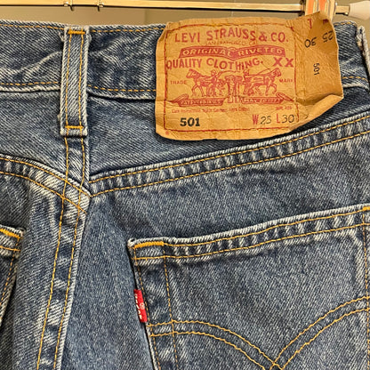 Blue 501 Button Fly Denim Jeans