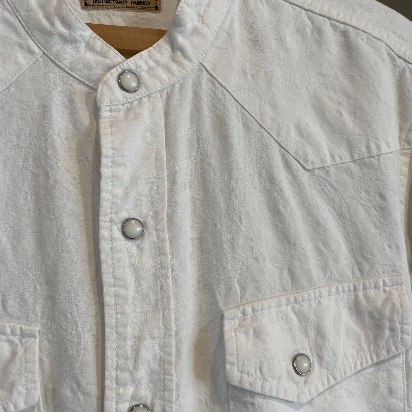 Band Collar Shirt White