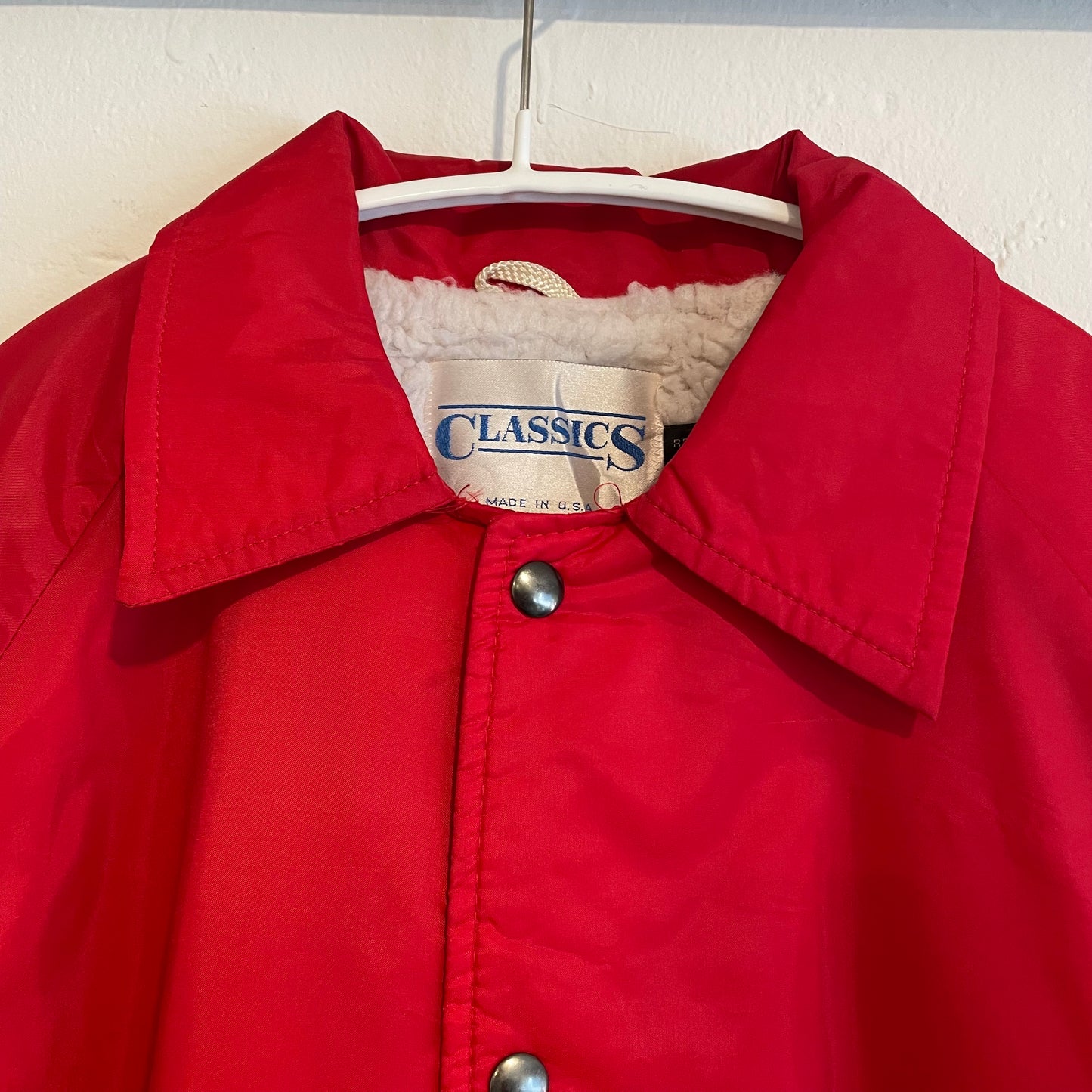 Fleece Lined Coach Jacket Red