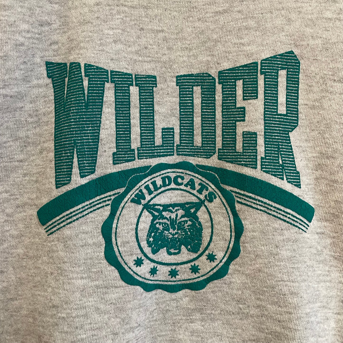 Wilder Wildcats Graphic Crewneck Sweatshirt Gray