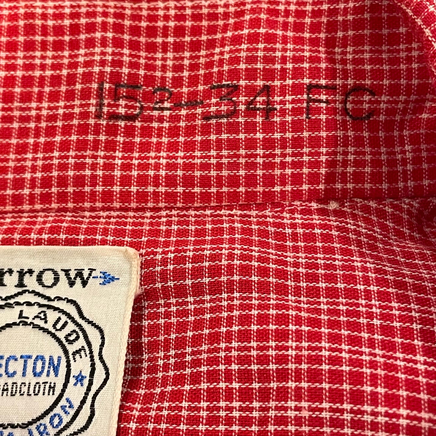 Polyester Cotton Checked Shirt Red