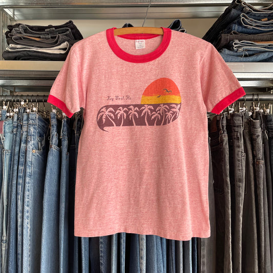 Key west Ringer T-Shirt Pink