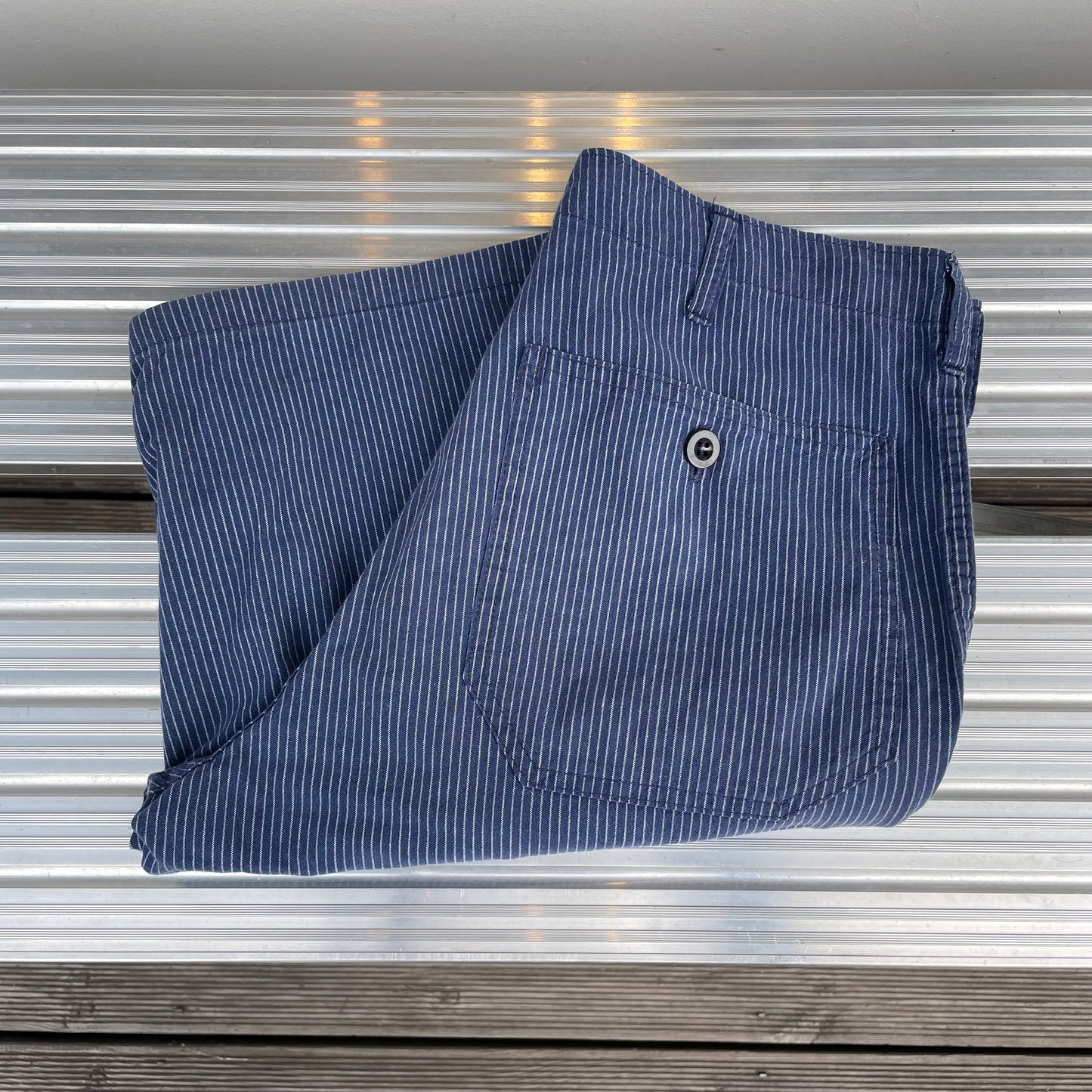 Hickory Stripe Shorts Blue