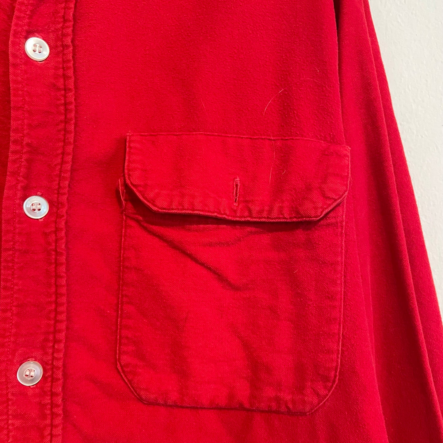 Red Chamois Cotton Flannel Shirt