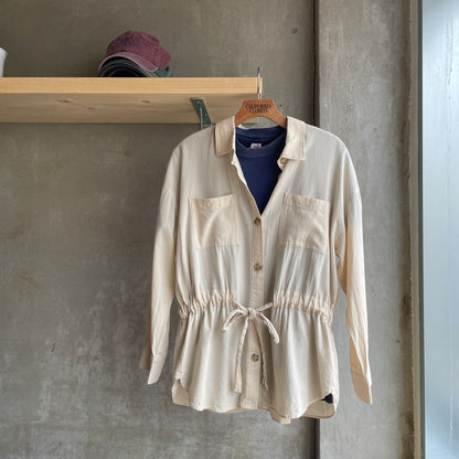 Drawstring Shirt Ivory