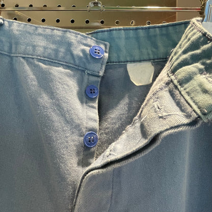 Bleached French Work Pants Blue