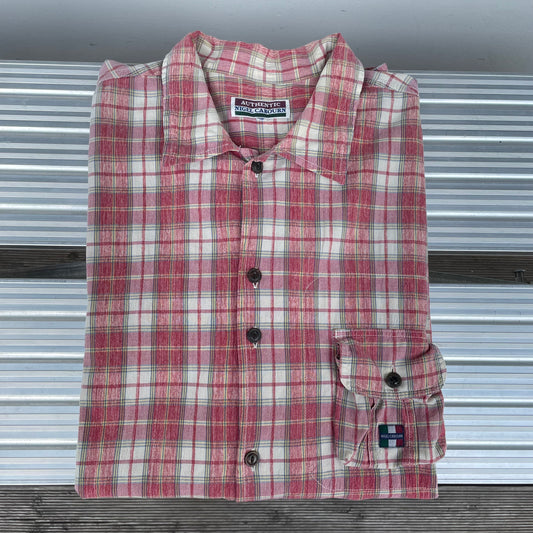 Check Short Sleeve Shirt Red