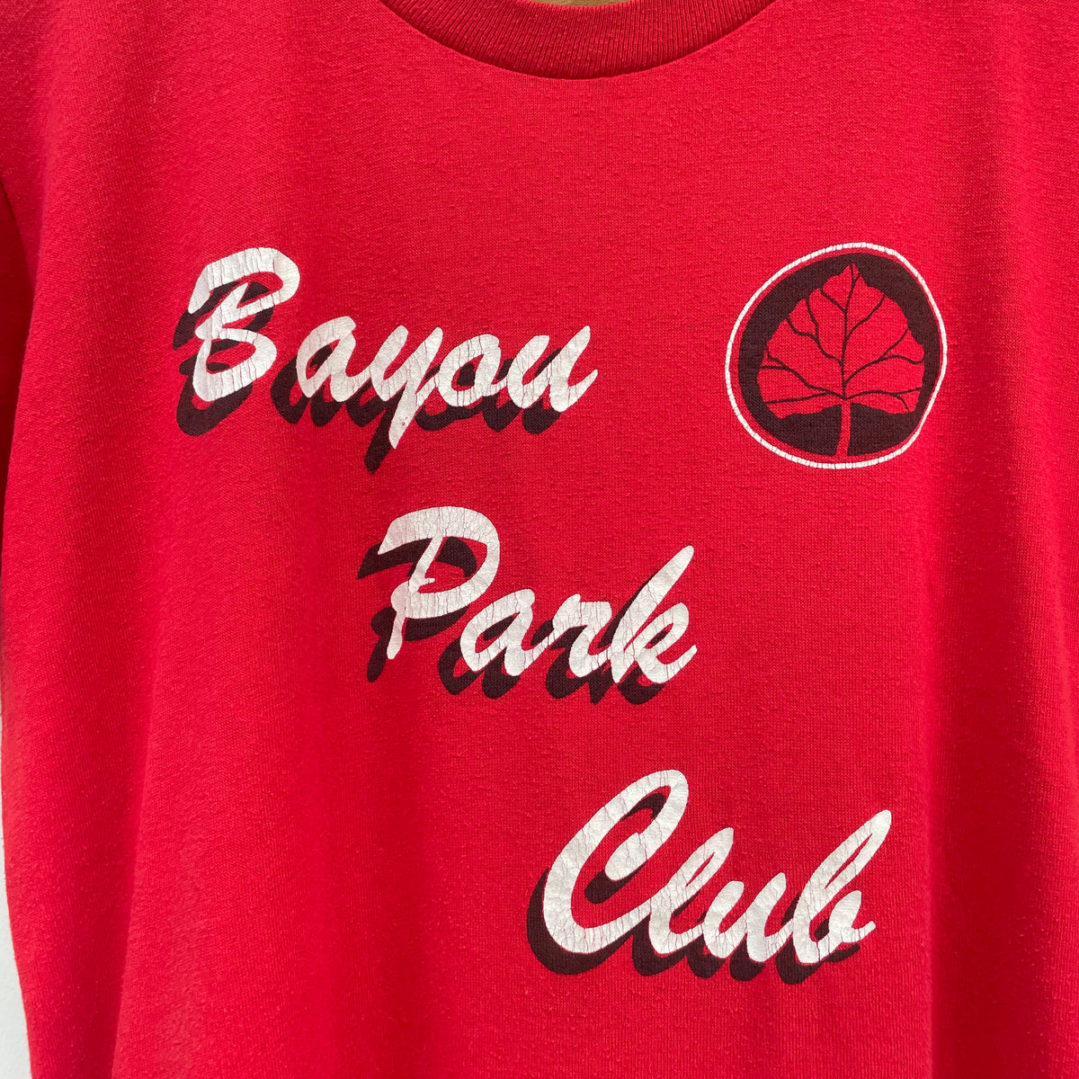Bayou Park Club Script Leaf Logo Tee