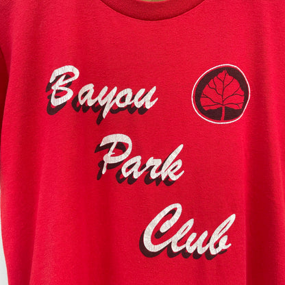 Bayou Park Club Script Leaf Logo Tee