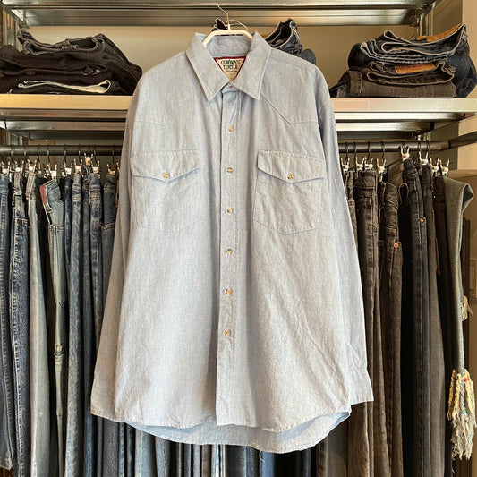 Chambray Western Shirt Blue