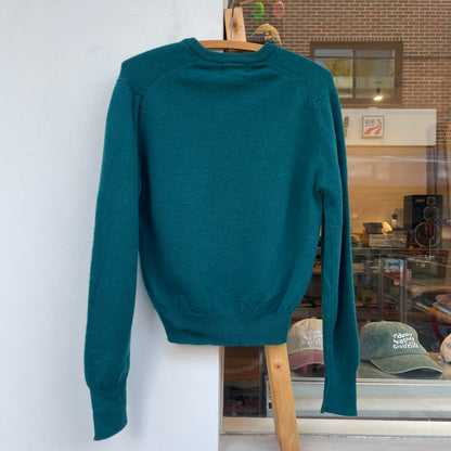 V-Neck Wool Sweater Green