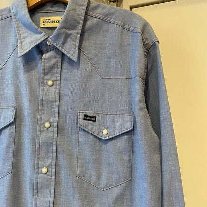 Snap Western Shirt Blue