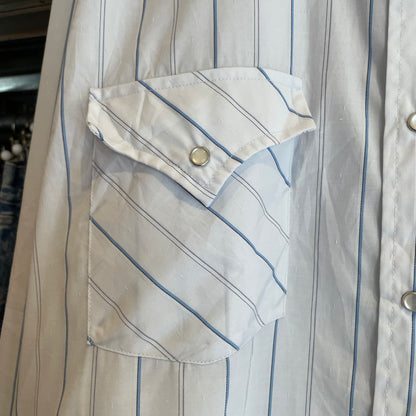 Striped Western Shirt White