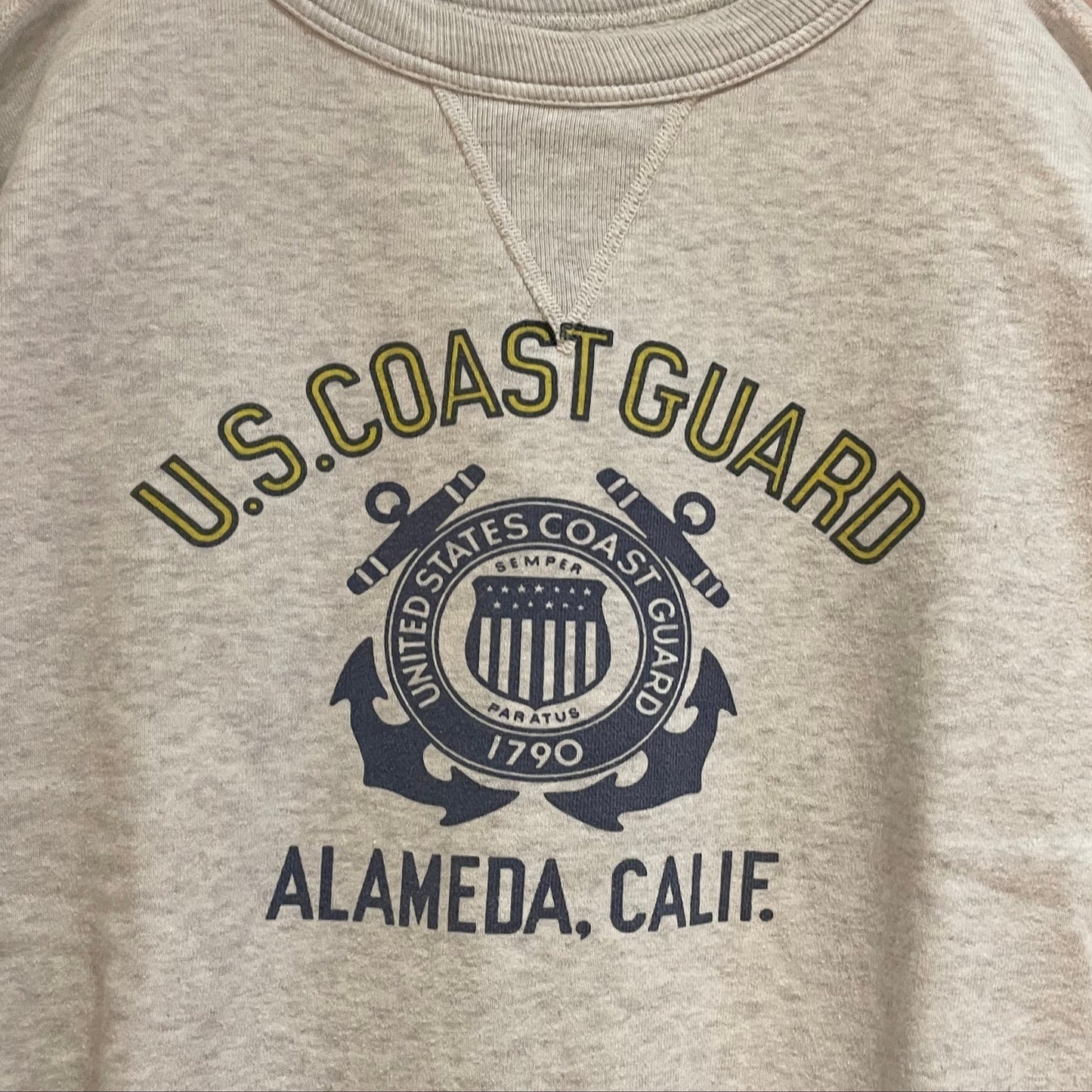 U.S. CoastGuard Crewneck Sweatshirt Gray Fleece