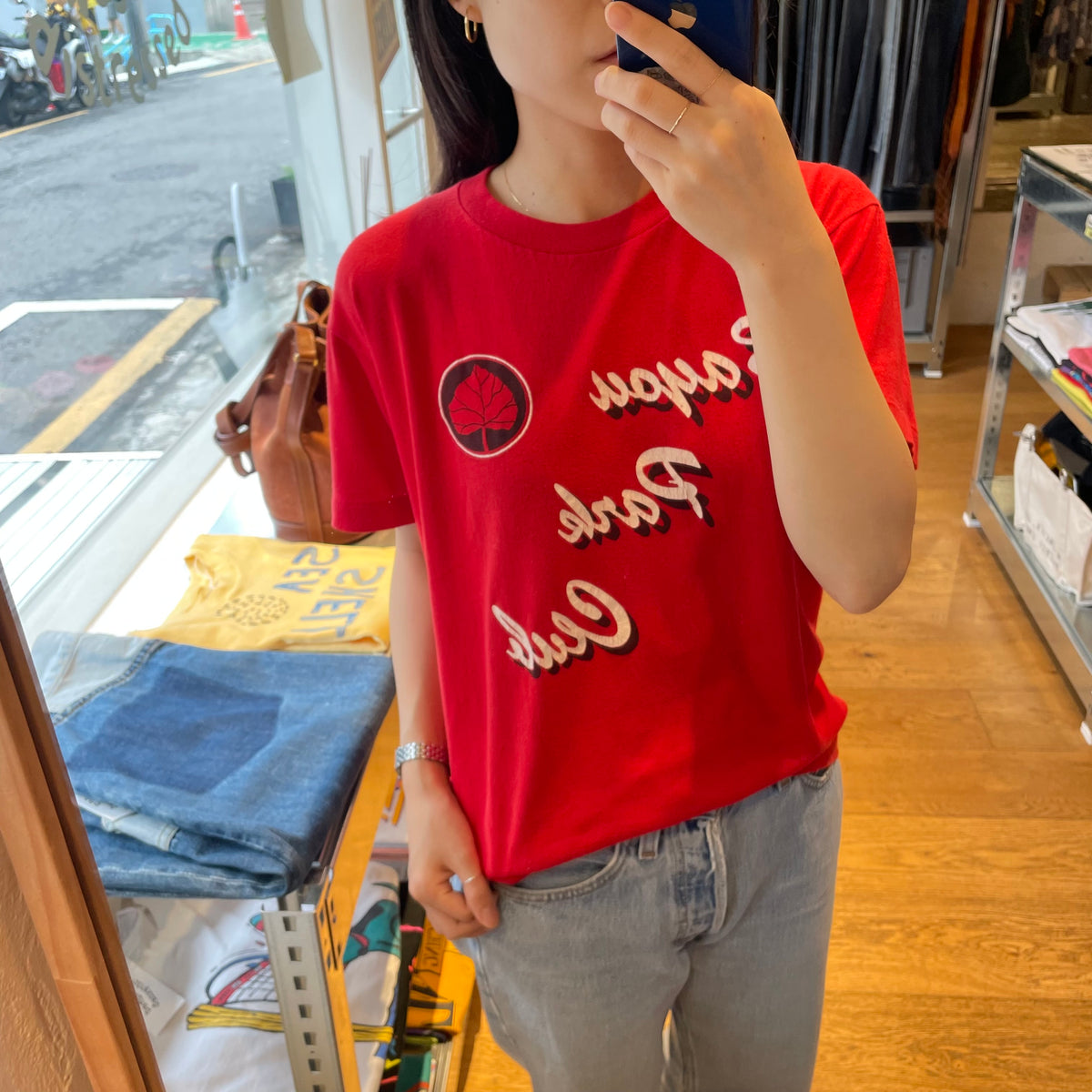 Bayou Park Club Script Leaf Logo Tee