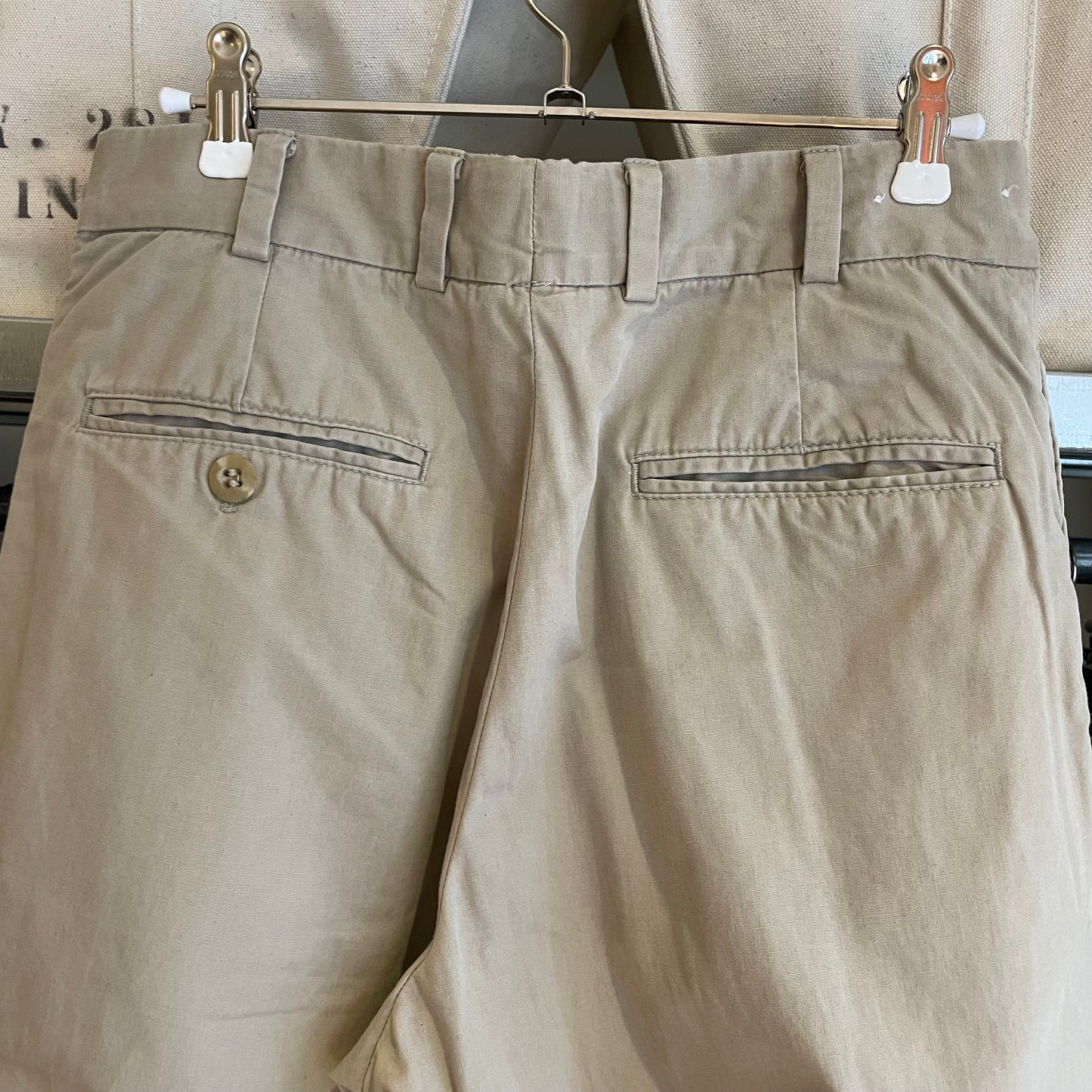 Poplin Pants Khaki Talon Zip Deadstock