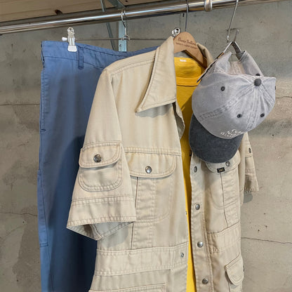 Western Shirt Jacket Beige