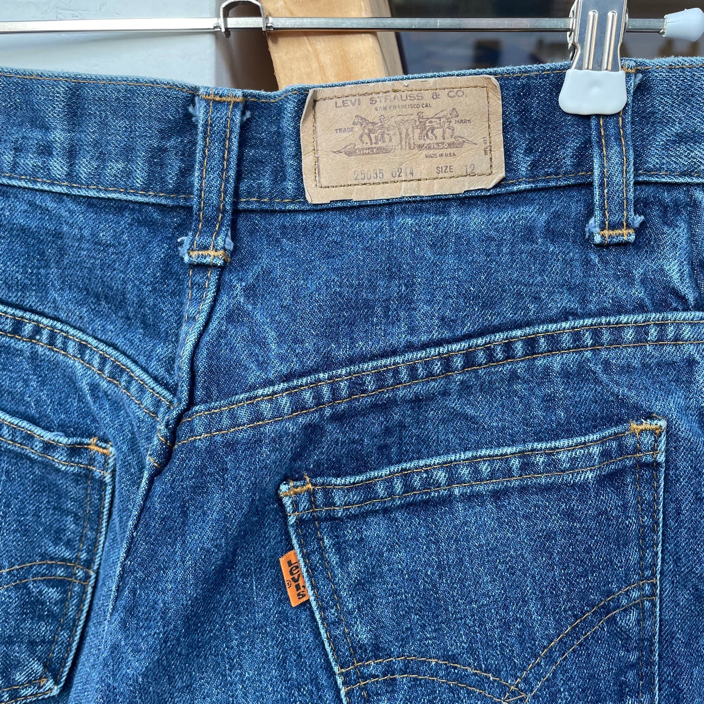 25035 0214 Zipper Fly Jeans Straight Blue