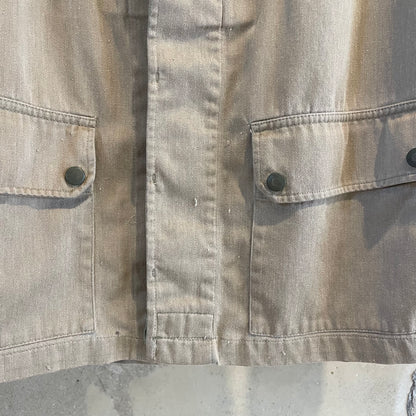 Bleached Zip Pocket Field Jacket Beige